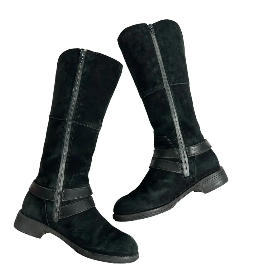 The‎ North Face Bridgeton Tall Riding Boot Black Suede Quilted Lining Wmn Sz 7